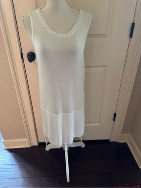 NWT White Swimsuit Coverup with Subtle Texture
